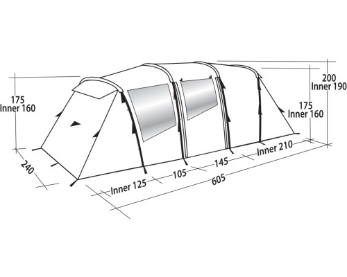 Зелений намет Easy Camp Huntsville Twin 600 Зелений намет Easy Camp Huntsville Twin 600