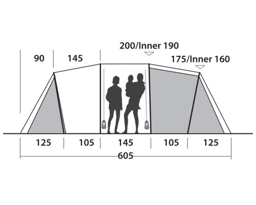Зелений намет Easy Camp Huntsville Twin 600 Зелений намет Easy Camp Huntsville Twin 600