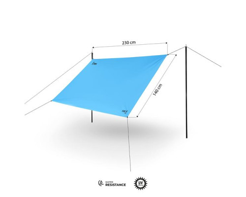 Тент для кемпінгу NILS CAMP NC17111 230 х 140 см, блакитний