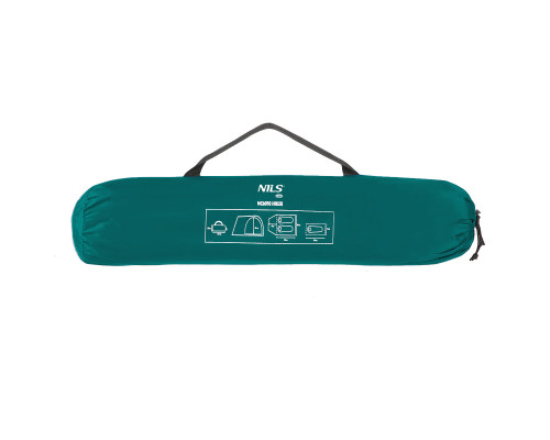 Намет двомісний NILS CAMP NC6010 Hiker, 275 х 150 х 105 см, зелений