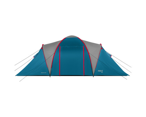 Намет шестимісний NILS CAMP NC6031 Highland, 570 х 210 х 200 см, синьо-сірий