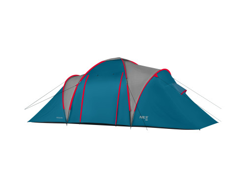 Намет шестимісний NILS CAMP NC6031 Highland, 570 х 210 х 200 см, синьо-сірий