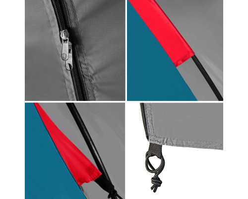 Намет шестимісний NILS CAMP NC6031 Highland, 570 х 210 х 200 см, синьо-сірий