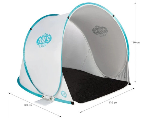 Намет саморозкладний NILS CAMP NC3173, 140 х 110 х 110 см, сіро-блакитний