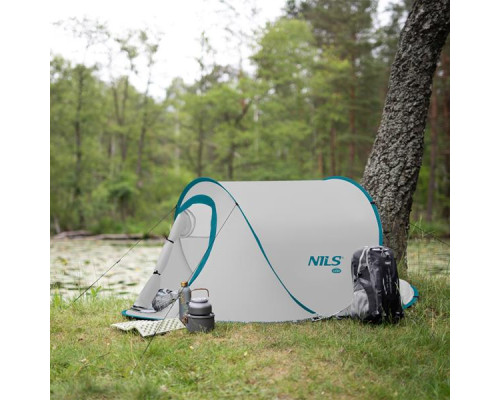 Намет двомісний саморозкладний NILS CAMP NC3743, світло-сірий