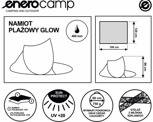 Намет пляжний Enero pop-up 190x120x90/70 см, синій Намет пляжний Enero pop-up 190x120x90/70 см, синій