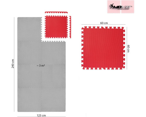 Килимок Movit RED PUZZLE для домашнього тренажерного залу Килимок Movit RED PUZZLE для домашнього тренажерного залу