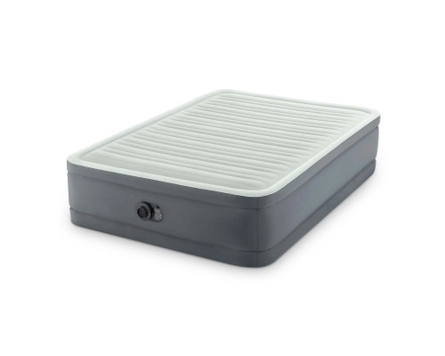Надувний матрац INTEX 64904ND з насосом 191 х 137 х 46 см, сірий