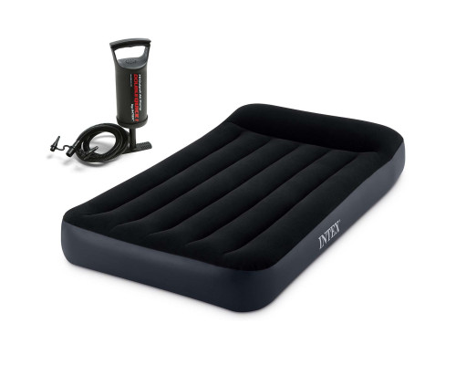 Надувний матрац INTEX 64141 з насосом 191 х 99 х 25 см, чорний