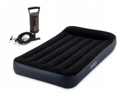 Надувний матрац INTEX 64141 з насосом 191 х 99 х 25 см, чорний