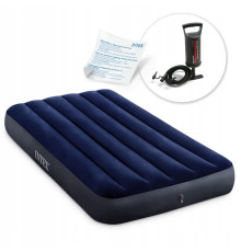Надувний матрац INTEX 64757 з насосм 191 х 99 х 25 см, синій 