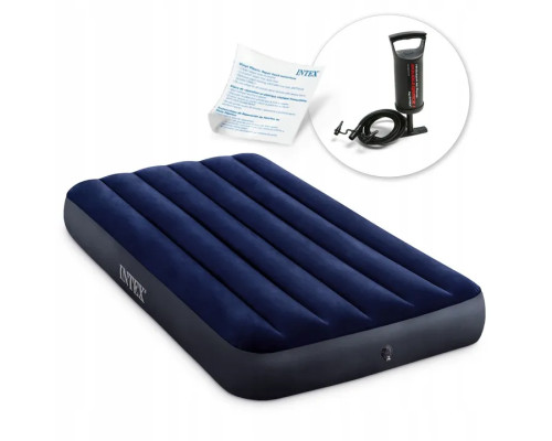 Надувний матрац INTEX 64757 з насосм 191 х 99 х 25 см, синій
