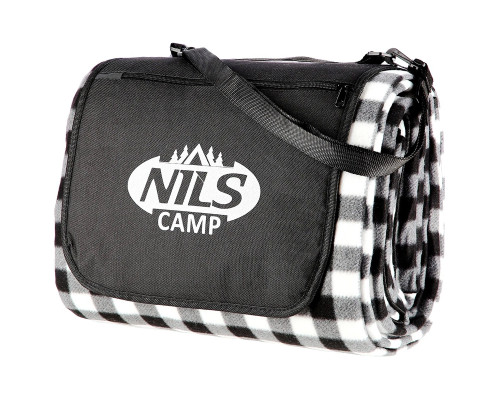 Килимок для пікніка NILS CAMP NC2310 300x200 см - чорно-білий Килимок для пікніка NILS CAMP NC2310 300x200 см - чорно-білий