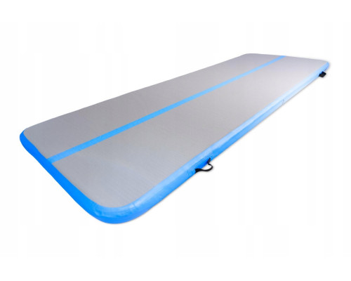 Мат гімнастичний надувний SPARTAN AirTrack 300 x 100 х 10 см, сіро-блакитний