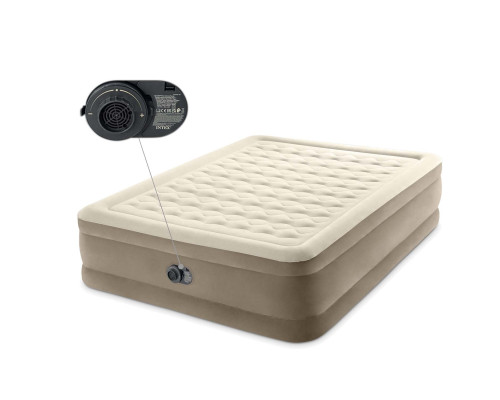 Матрац надувний Intex 64428ND 203x152x46 см бежевий + насос Матрац надувний Intex 64428ND 203x152x46 см бежевий + насос