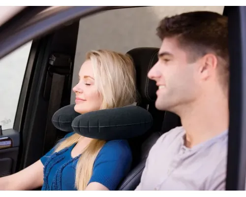 Подушка надувна Intex 68675 33 x 25 x 8 см, темно-сірий