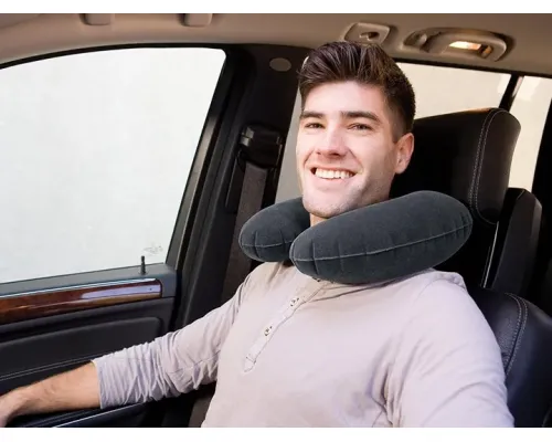 Подушка надувна Intex 68675 33 x 25 x 8 см, темно-сірий