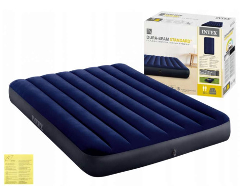 Матрац надувний Intex 64758 191x137x25 см, синій