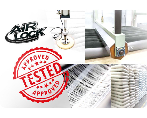 Матрац надувний Intex 64755 203х183х25 см, чорно-синій