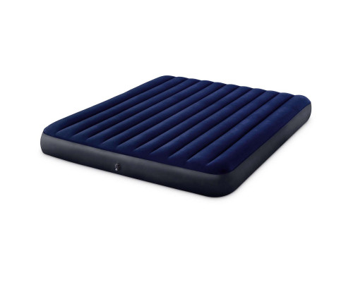 Матрац надувний Intex 64755 203х183х25 см, чорно-синій