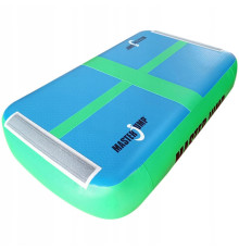 Мат гімнастичний надувний MASTER, 60 x 100 x 20 см, зелено-блакитний