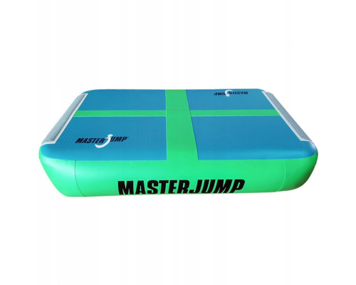 Мат гімнастичний надувний MASTER, 60 x 100 x 20 см, зелено-блакитний