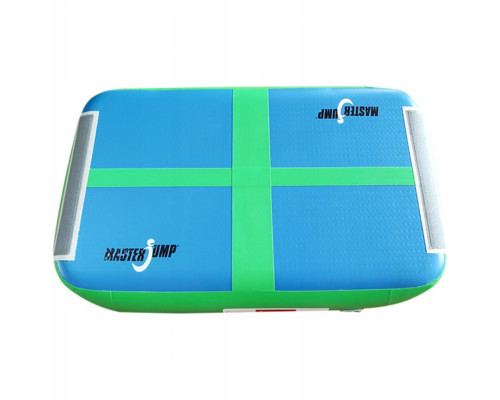 Мат гімнастичний надувний MASTER, 60 x 100 x 20 см, зелено-блакитний