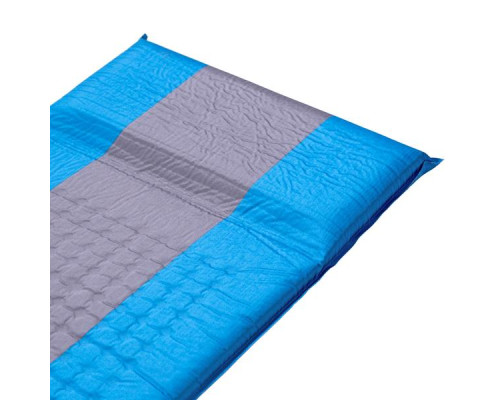 Килимок самонадувний NILS CAMP NC4340, 195 х 60 х 5 см - сіро-блакитний