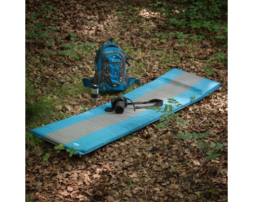 Килимок самонадувний NILS CAMP NC4340, 195 х 60 х 5 см - сіро-блакитний