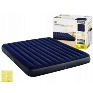 Матрац надувний Intex 64755 203x183x25 см, темно-синій