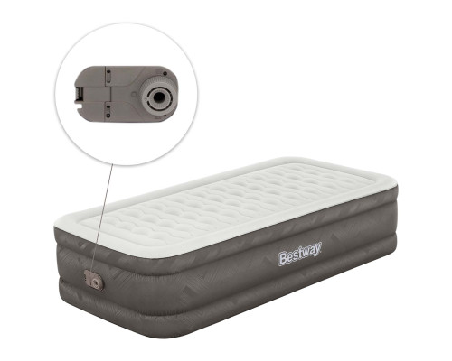 Матрац надуний Bestway 69048 з насосом 191 x 97 x 46 см, бежевий