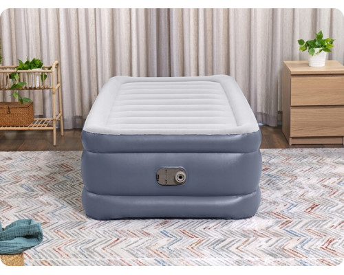 Матрац надувний Bestway 6713G з насосм 191 x 97 x 51 см, сірий