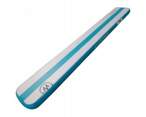 Мат гімнастичний надувний MASTER AirBeam, 300 x 40 x 10 см, сіро-блакитний