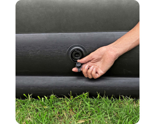 Матрац надувний Bestway 67699 203x152 см, чорно-сірий