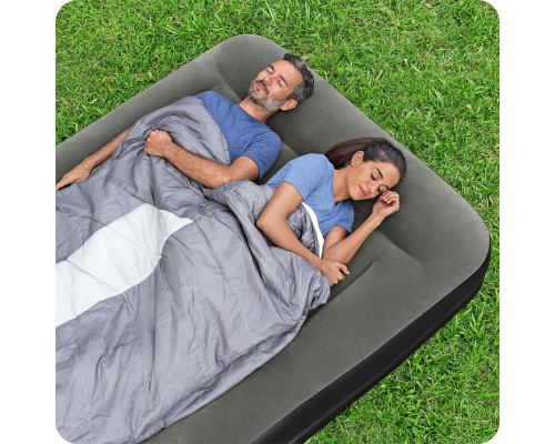 Матрац надувний Bestway 67699 203x152 см, чорно-сірий