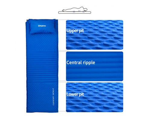 Матрац самонадувний KingCamp Comfort Single 198х63х4 см, бежевий