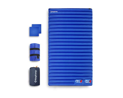 Матрац надувний KingCamp KM3589 з насосом 193x137х10 см, синій