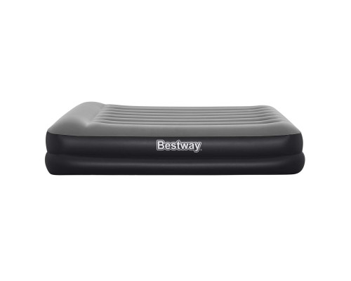 Матрац надувний Bestway 67403 з вбудованим насосом 203x152 см, чорно-сірий
