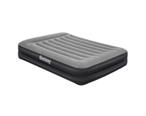 Матрац надувний Bestway 67403 з вбудованим насосом 203x152 см, чорно-сірий