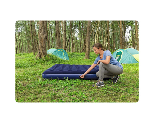 Матрац надувний Bestway 67004 з насосом 203 x 183 см, синій