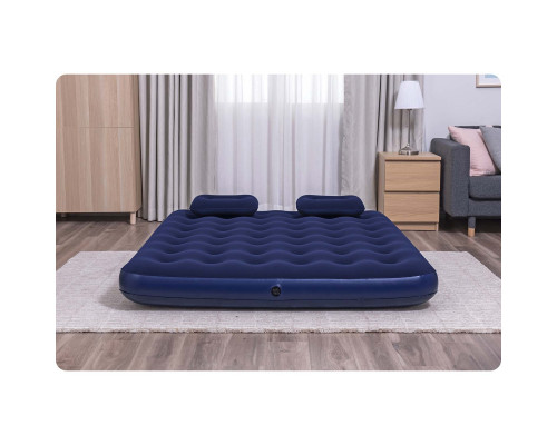 Матрац надувний Bestway 67374 з насосом 203 x 152 см, синій