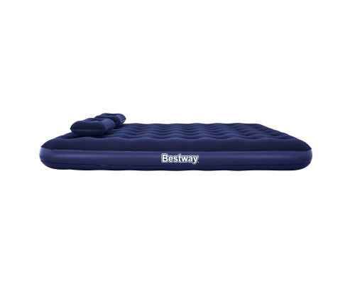 Матрац надувний Bestway 67374 з насосом 203 x 152 см, синій