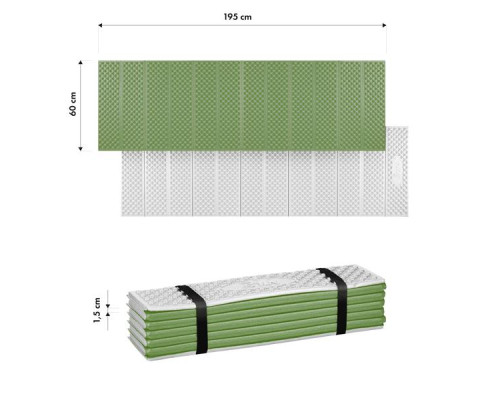 Килимок складаний NILS CAMP NC17103 195 см, зелений