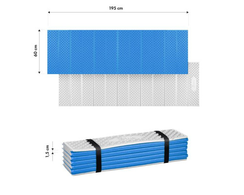 Килимок складаний NILS CAMP NC17103 195 см, блакитний