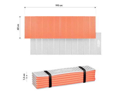 Килимок складаний NILS CAMP NC17103 195 см, помаранчевий
