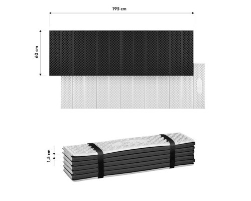 Килимок складаний NILS CAMP NC17103 195 см, чорний