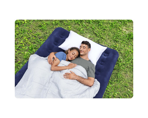 Матрац надувний з насосом Bestway 67002-62002 191 х 137 х 22 см, синій