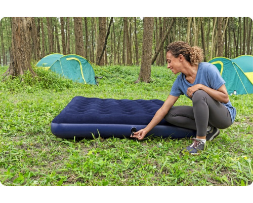 Матрац надувний з насосом Bestway 67002-62002 191 х 137 х 22 см, синій