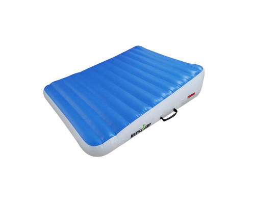 Мат похилий надувний MASTERJUMP 180 x 120 x 20-65 см - синьо-білий