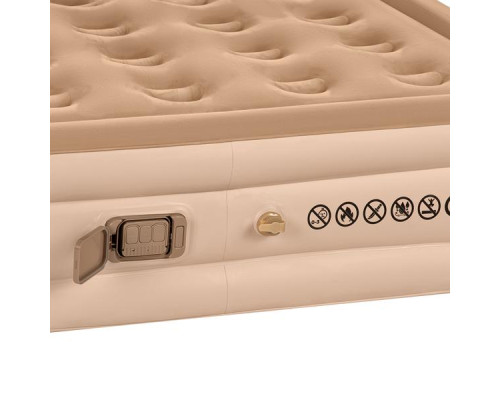 Матрац надувний двомісний NILS CAMP NC2808 з електронасосом 200 х 145 х 35, бежевий